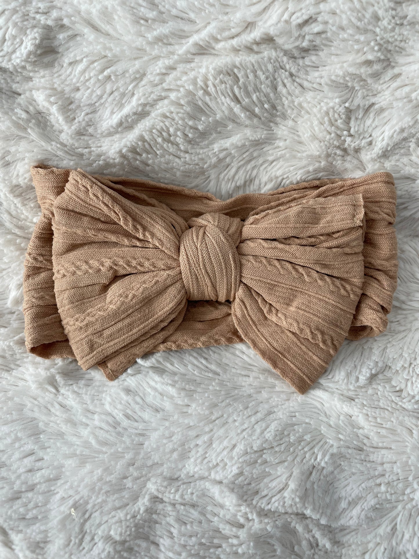 Cable Knit Bow